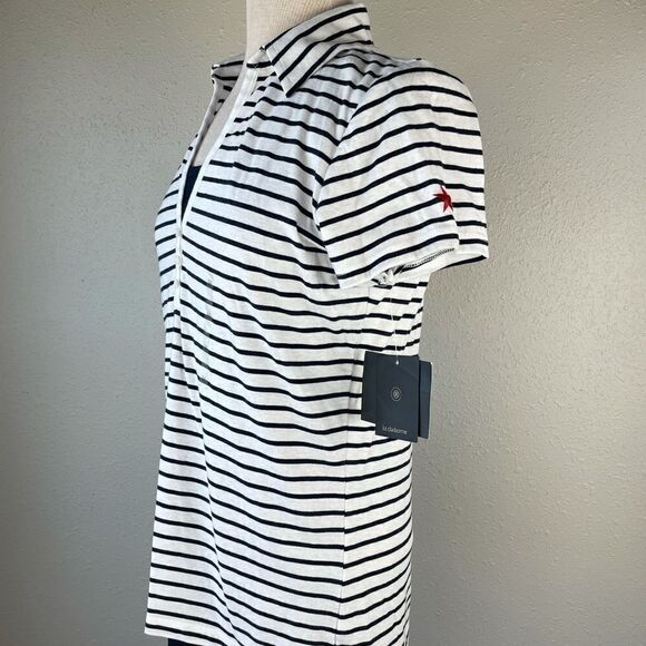 NWT Liz Claiborne Striped Polo Top Size M - Picture 3 of 9